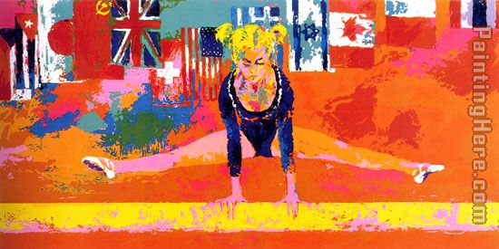 Olympic Gymnast painting - Leroy Neiman Olympic Gymnast art painting